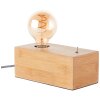 Lampe de table Brilliant Armena Bois foncé, 1 lumière