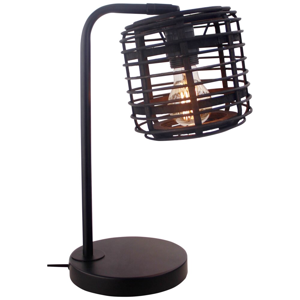 Lampe de table Brilliant Crosstown Bois foncé, Noir, 1 lumière main product photo