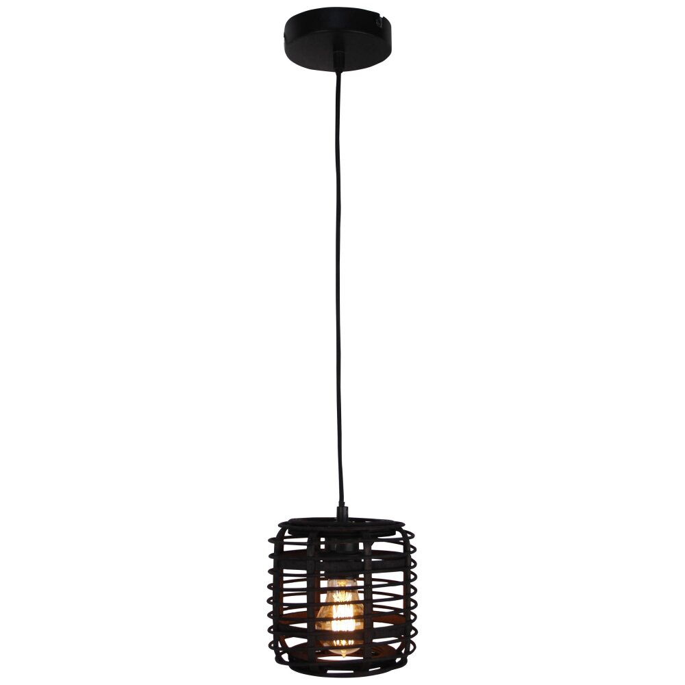 Suspension Brilliant CROSSTOWN Bois foncé, Noir, 1 lumière main product photo