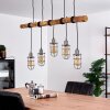 Suspension Adama Bois foncé, Noir, 5 lumières