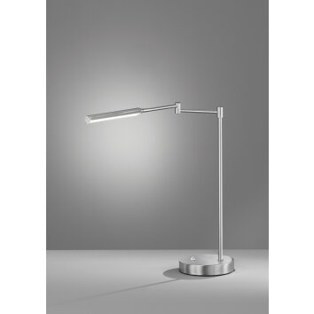 Lampe de table Fischer & Honsel Nami LED Nickel mat, 1 lumière