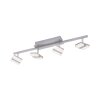 Plafonnier Leuchten-Direkt LOLAsmart-SABI LED Nickel mat, 4 lumières, Télécommandes, Changeur de couleurs