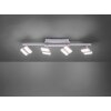 Plafonnier Leuchten-Direkt LOLAsmart-SABI LED Nickel mat, 4 lumières, Télécommandes, Changeur de couleurs