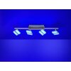 Plafonnier Leuchten-Direkt LOLAsmart-SABI LED Nickel mat, 4 lumières, Télécommandes, Changeur de couleurs
