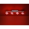 Plafonnier Leuchten-Direkt LOLAsmart-SABI LED Nickel mat, 4 lumières, Télécommandes, Changeur de couleurs