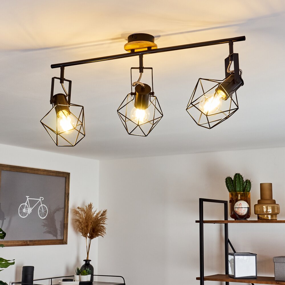 Plafonnier Maracambo Bois foncé, Noir, 3 lumières main product photo