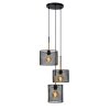 Suspension Lucide BASKETT Noir, 3 lumières