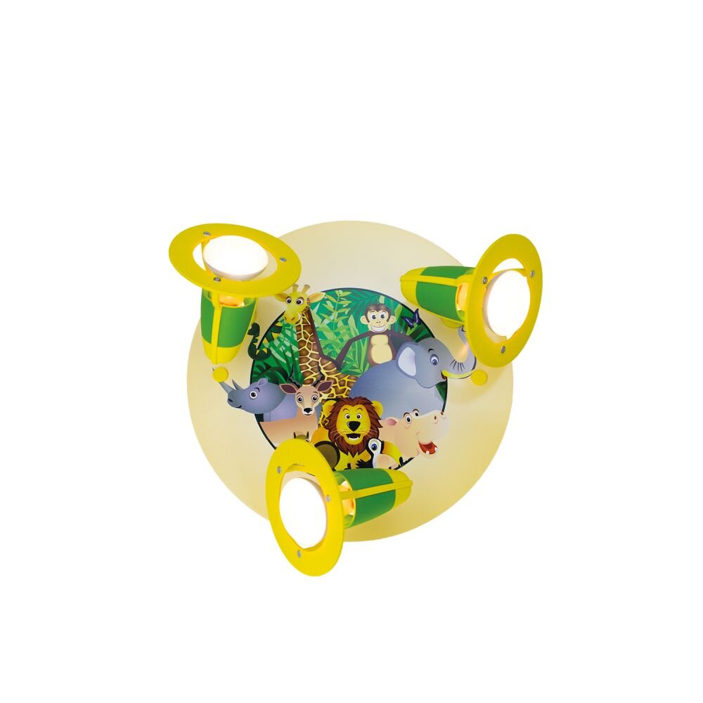 Plafonnier rond Elobra DSCHUNGEL Vert, 3 lumières main product photo