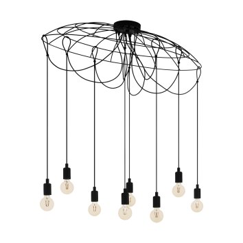 Suspension Eglo HOGSMILL Noir, 8 lumières