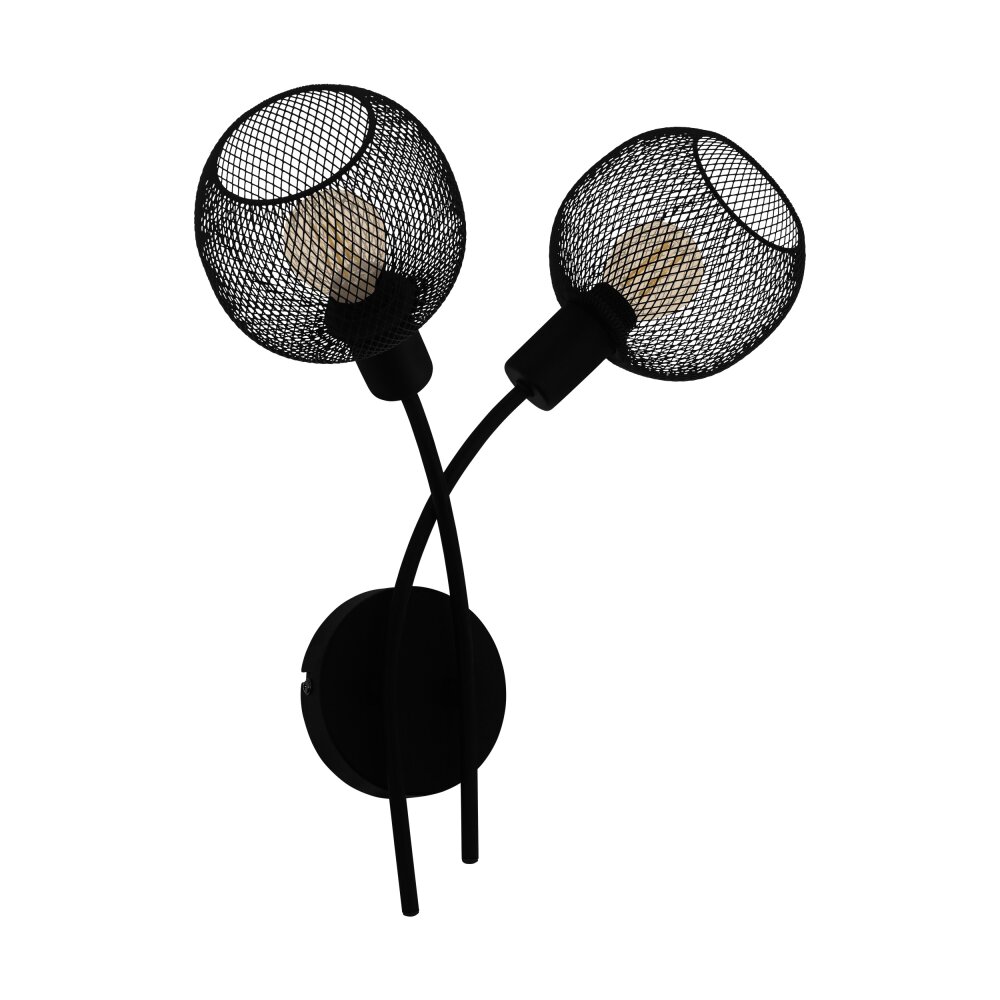 Applique murale Eglo WRINGTON Noir, 2 lumières main product photo