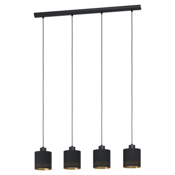 Suspension Eglo ESTEPERRA Noir, 4 lumières