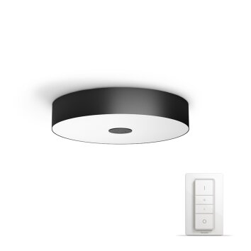 Plafonnier Philips Hue Ambiance White Fair LED Noir, 1 lumière, Télécommandes