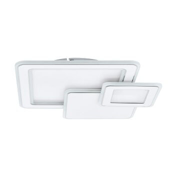 Plafonnier Eglo MENTALURGIA LED Chrome, Blanc, 1 lumière