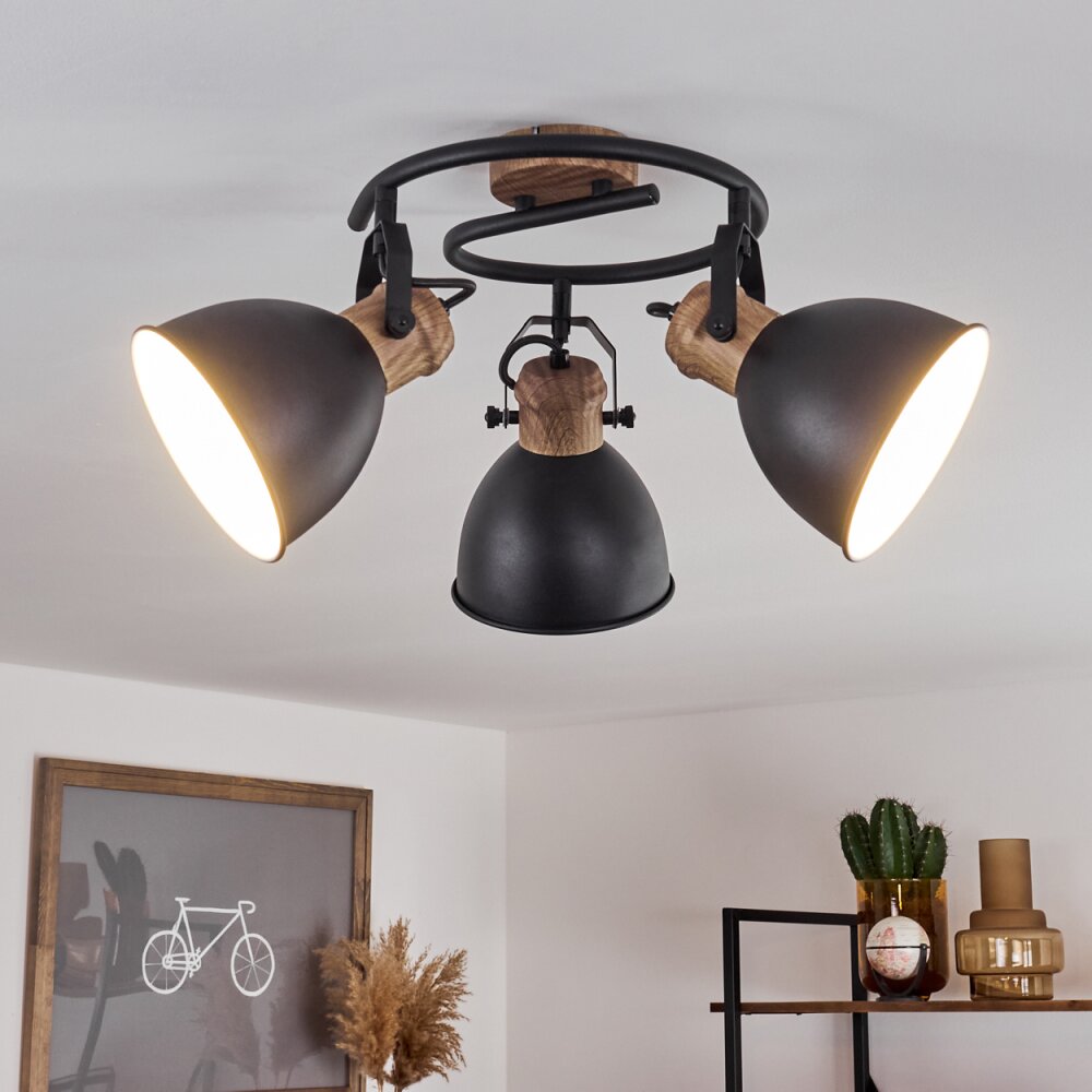 Plafonnier Banjul Noir, 3 lumières main product photo