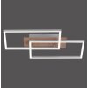 Plafonnier Leuchten-Direkt IVEN LED Bois clair, 2 lumières, Télécommandes