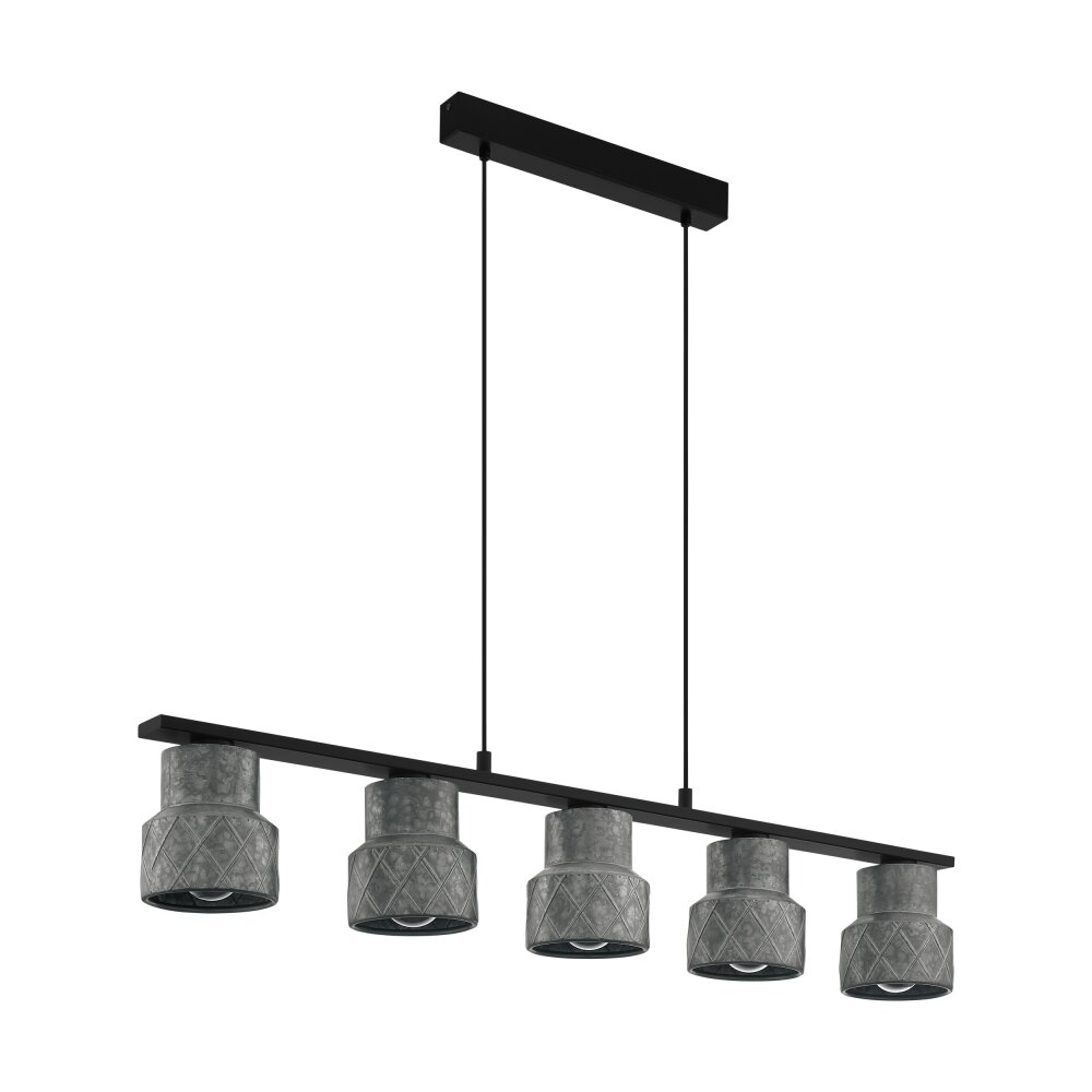 Suspension Eglo HILCOTT Noir, 5 lumières main product photo