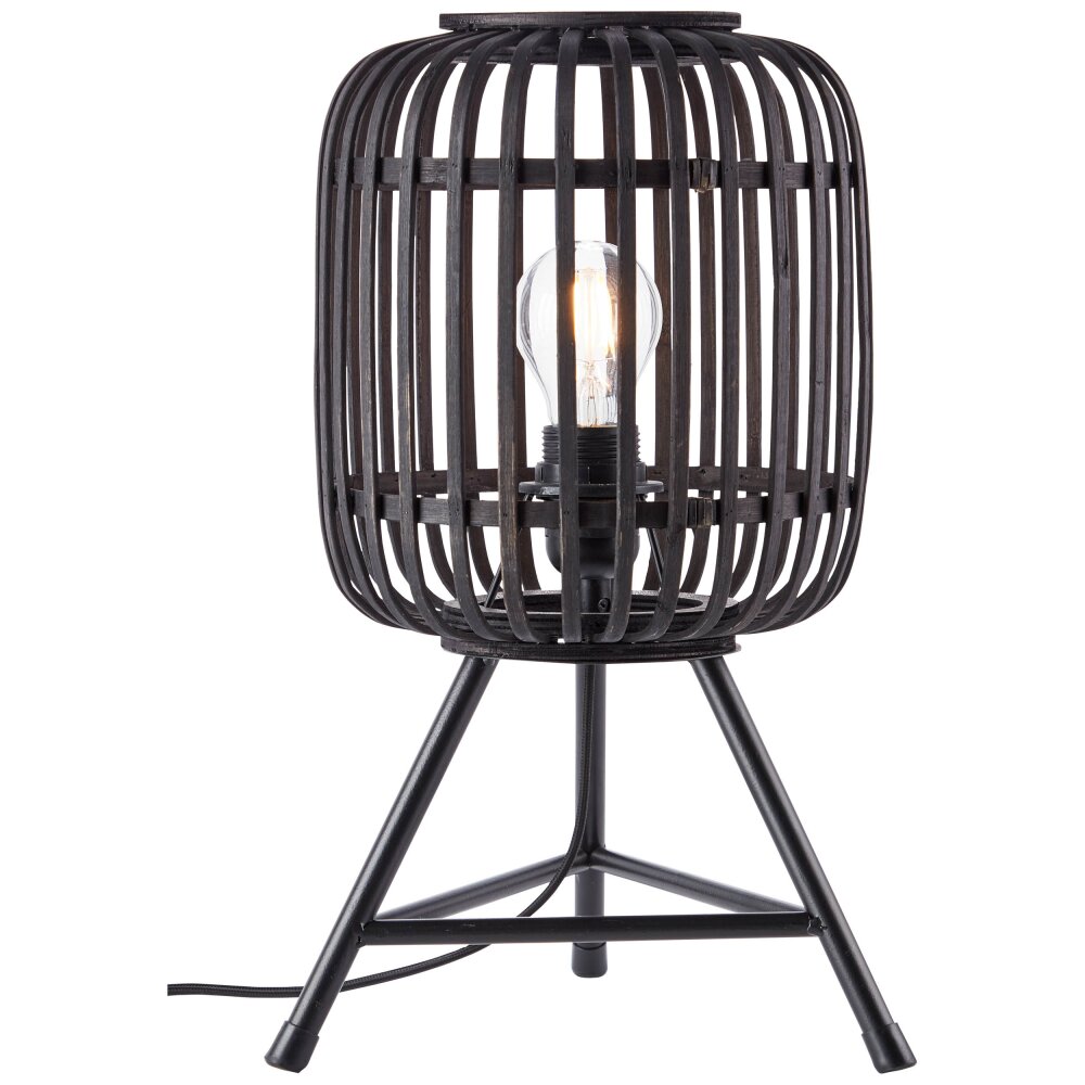 Lampe de table Brilliant Woodrow Bois foncé, Noir, 1 lumière main product photo