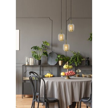 Suspension Lucide AGATHA Transparent, 3 lumières