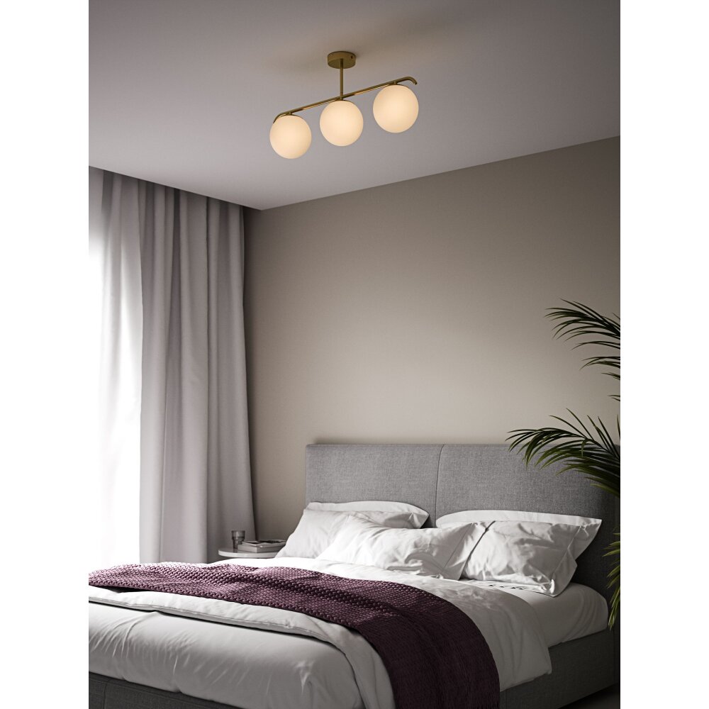 Plafonnier Nordlux GRANT Laiton, 3 lumières main product photo