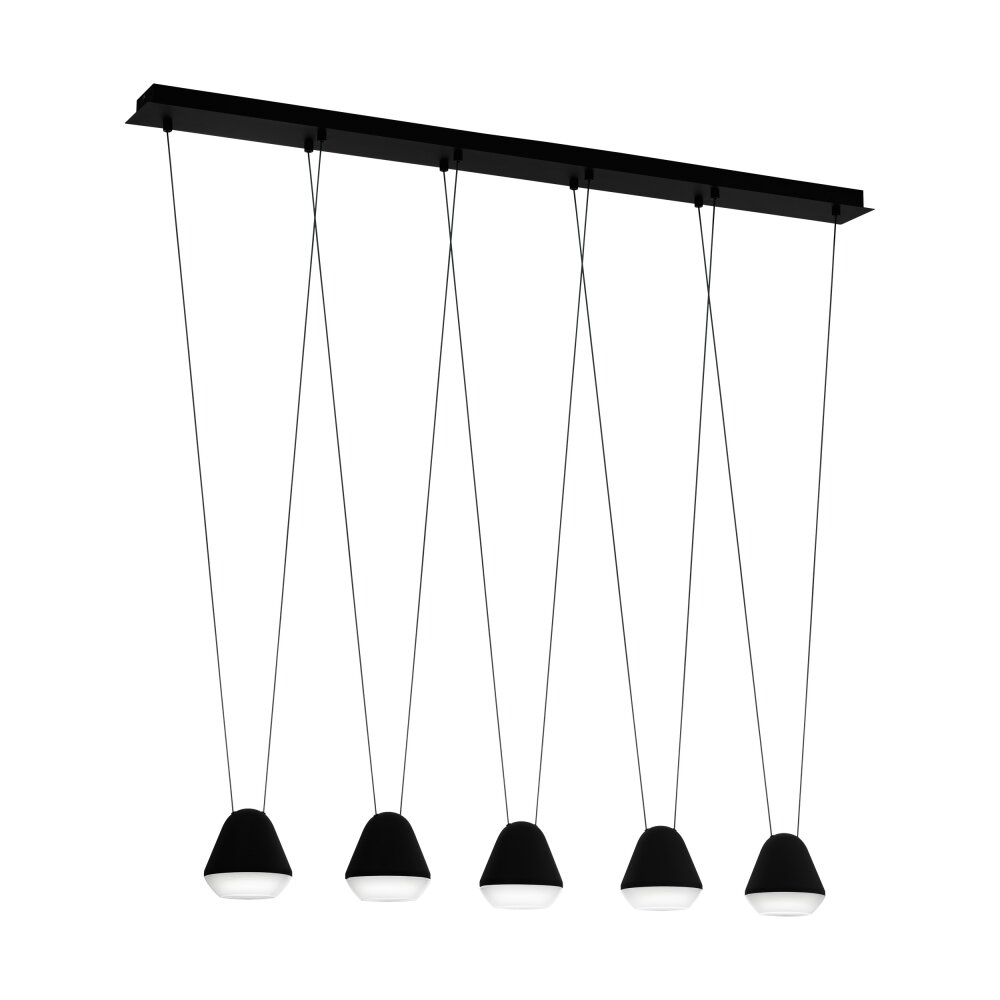 Suspension Eglo PALBIETA LED Noir, 5 lumières main product photo