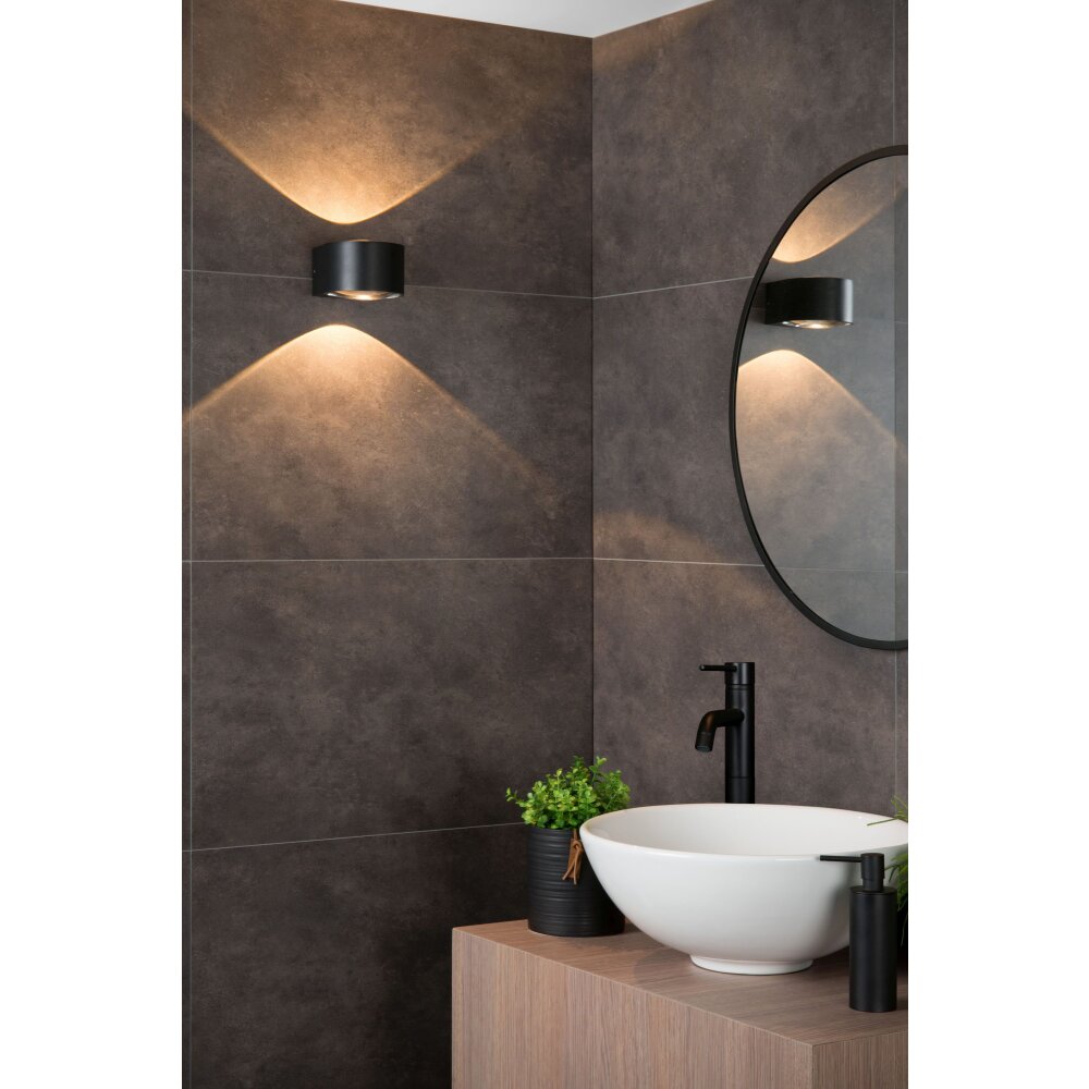Applique murale Lucide RAYEN LED Noir, 1 lumière main product photo