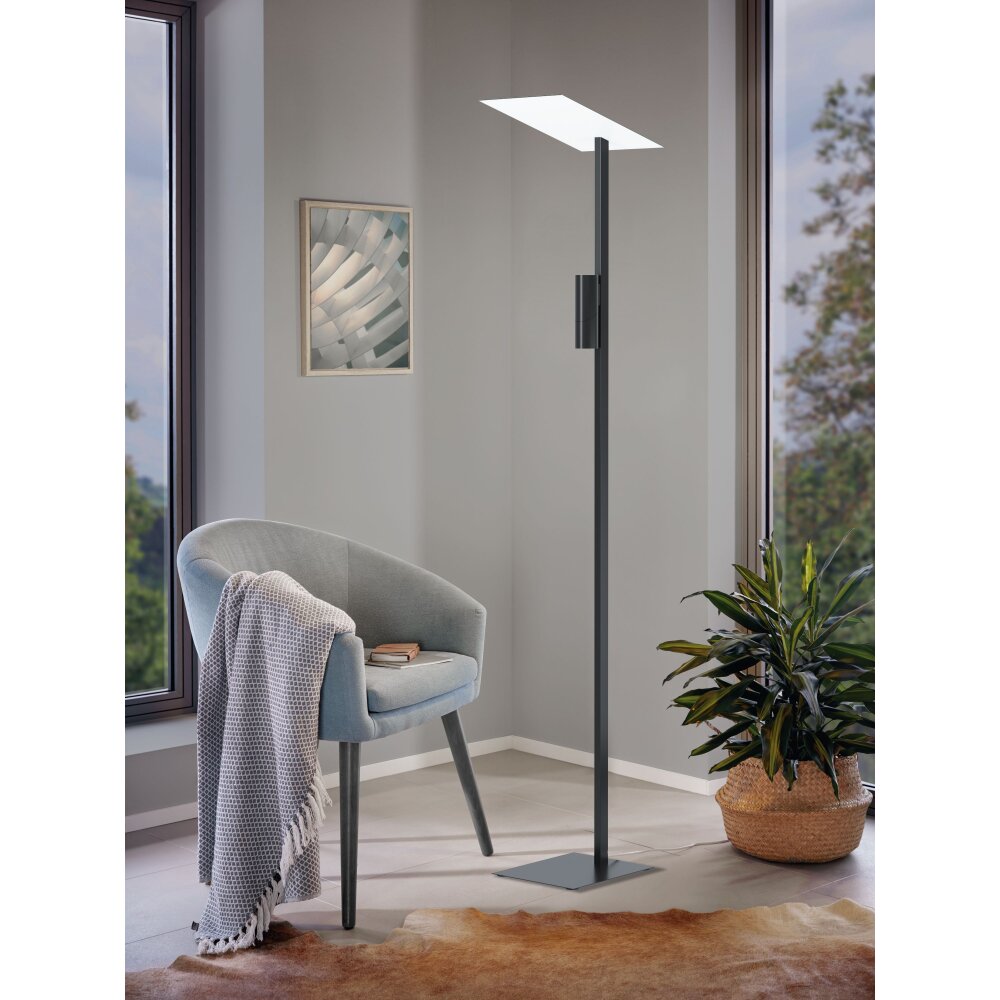 Lampadaire Eglo BUDENSEA LED Noir, Blanc, 2 lumières main product photo