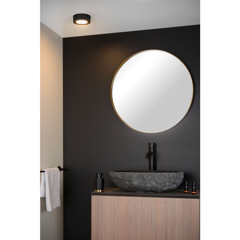 Plafonnier Lucide BRICE LED Noir, 1 lumière main product photo