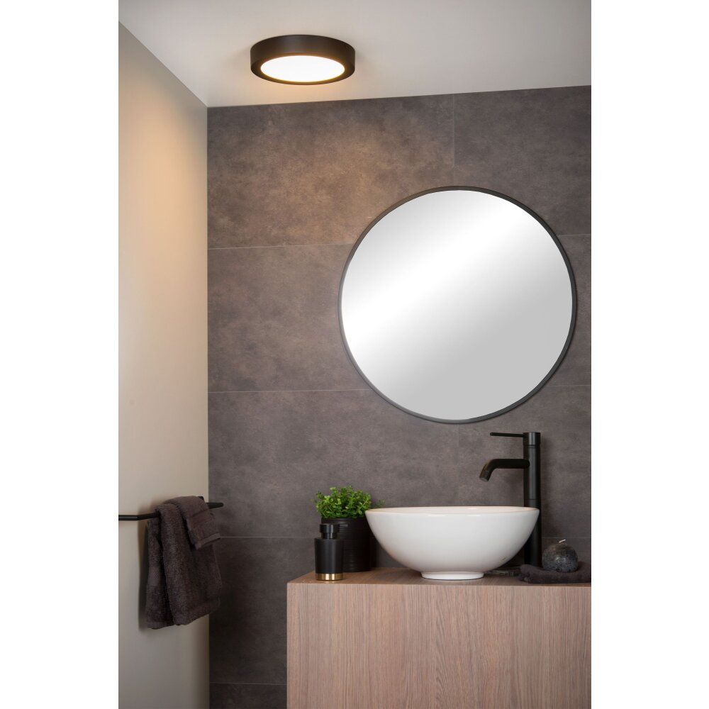 Plafonnier Lucide BRICE LED Noir, 1 lumière main product photo