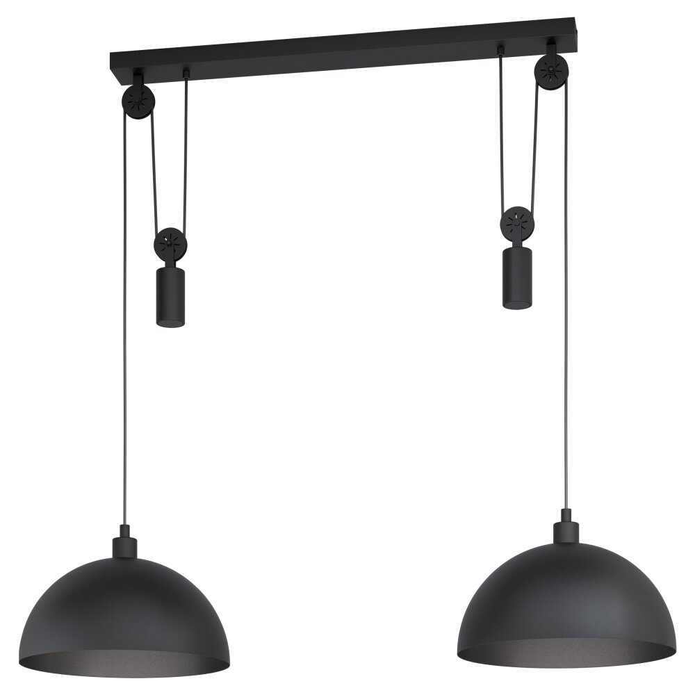Suspension Eglo WINKWORTH Noir, 2 lumières main product photo