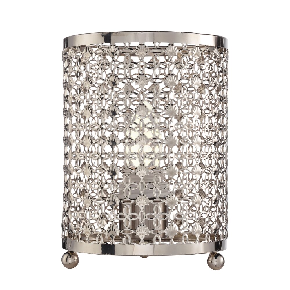 Lampe de table Searchlight Orond Chrome, 1 lumière main product photo