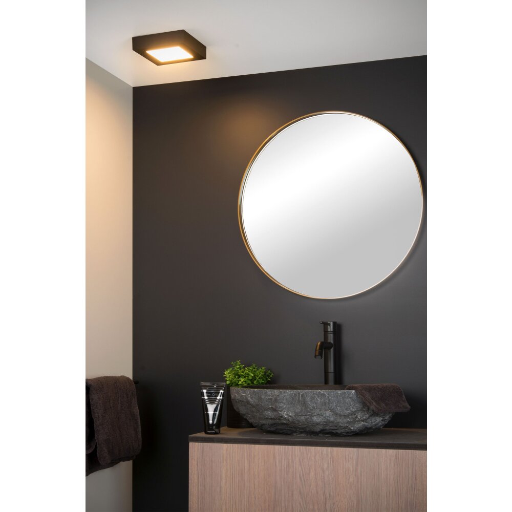 Plafonnier Lucide BRICE LED Noir, 1 lumière main product photo
