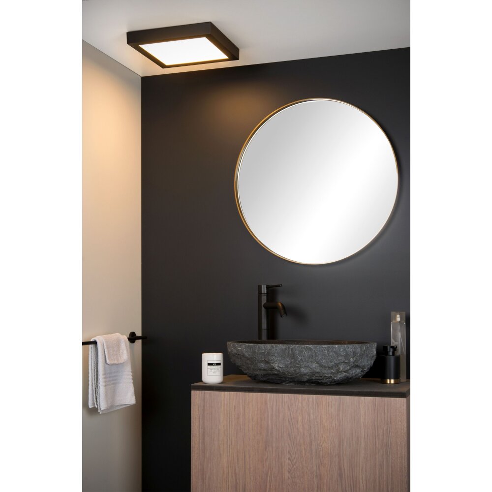 Plafonnier Lucide BRICE LED Noir, 1 lumière main product photo