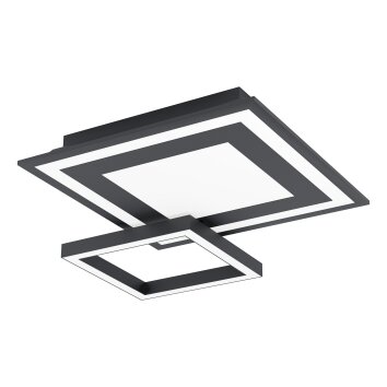 Plafonnier Eglo SAVATARILA LED Noir, 1 lumière, Changeur de couleurs