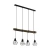 Suspension Eglo HORNINGTOPS Crème, Noir, 4 lumières