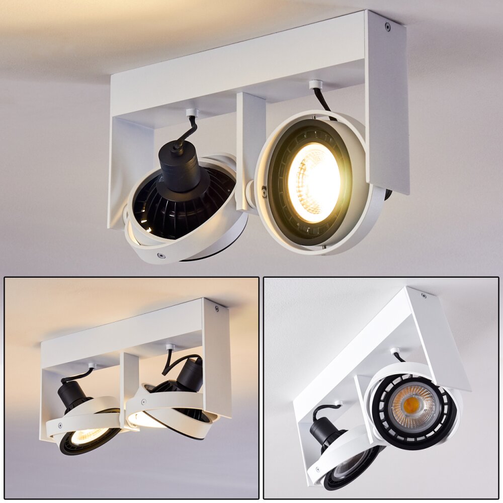 Plafonnier Grytgol Blanc, 2 lumières main product photo