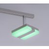 Plafonnier Leuchten-Direkt SABI LED Nickel mat, 6 lumières, Télécommandes, Changeur de couleurs