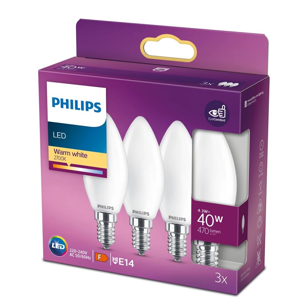 LED E14 40 Watt 2700 Kelvin 470 Lumen Philips main product photo