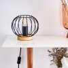 Lampe de table Refresco Bois foncé, Noir, 1 lumière