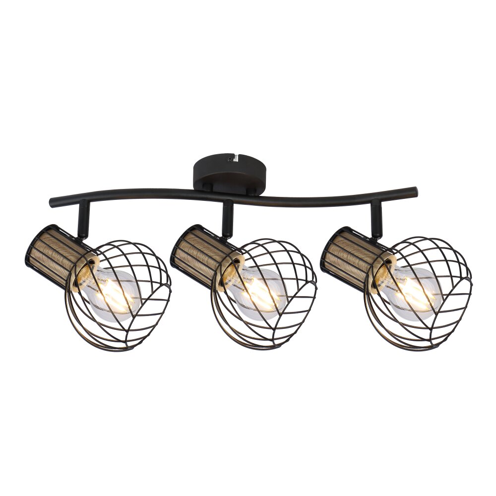 Spot Globo LUISE Noir, 3 lumières main product photo