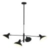 Suspension Steinhauer Kasket Noir, Blanc, 4 lumières