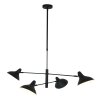 Suspension Steinhauer Kasket Noir, Blanc, 4 lumières