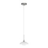 Suspension Steinhauer Tallerken LED Acier inoxydable, Blanc, 1 lumière