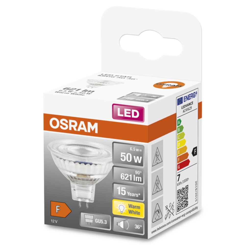 Osram LED GU5.3 7,2 Watt 2700 Kelvin 621 Lumen main product photo