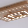 Plafonnier Paul Neuhaus Q-LINEA LED Bois clair, 4 lumières, Télécommandes