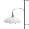 Lampadaire Steinhauer Tallerken LED Acier inoxydable, Blanc, 3 lumières