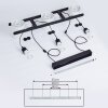 Suspension Gibralter Noir, 3 lumières
