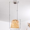 Suspension Ciusa Nickel mat, 1 lumière