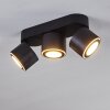 Plafonnier Appleton LED Noir, 3 lumières