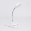 Lampe de table Pineda LED Chrome, Blanc, 1 lumière