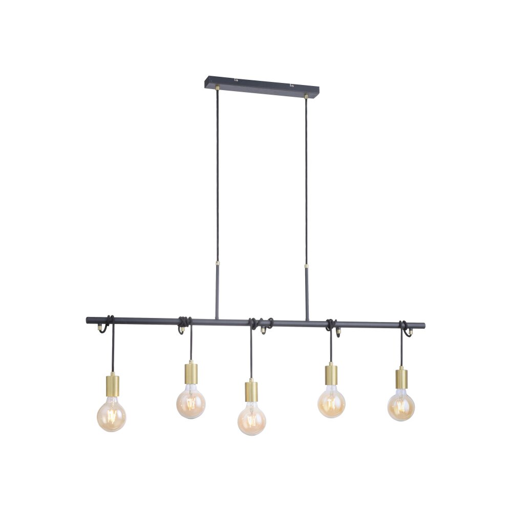 Suspension Leuchten-Direkt TAMARA Noir, 5 lumières main product photo
